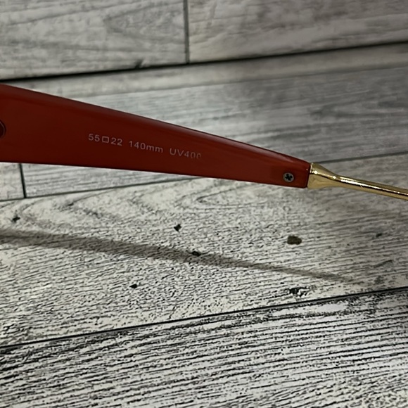 Red retro vintage summer beach sun glasses - Picture 6 of 9